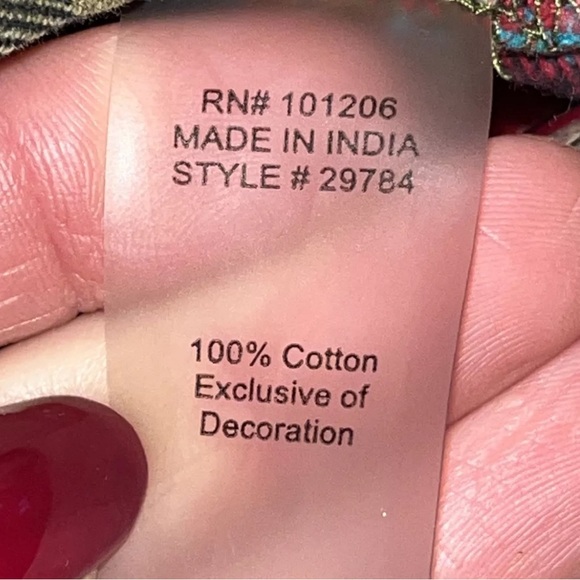 SOFT SURROUNDINGS Highland PATCHWORK PLAID women FLANNEL NIGHT shirt Large 29784 - Picture 5 of 16